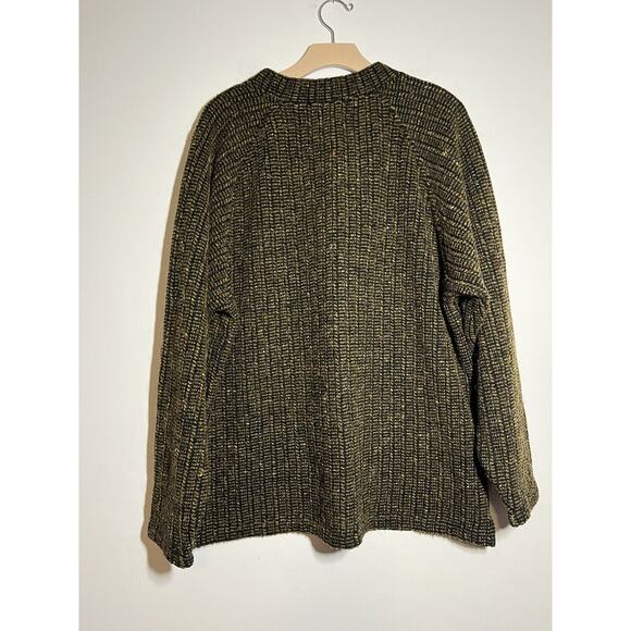 The Territory Ahead Men's EUC Brown/Olive/Black Print Wool Pullover Sweater L - Picture 4 of 5